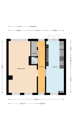 Floorplan - Emmakade 6, 2411 JA Bodegraven